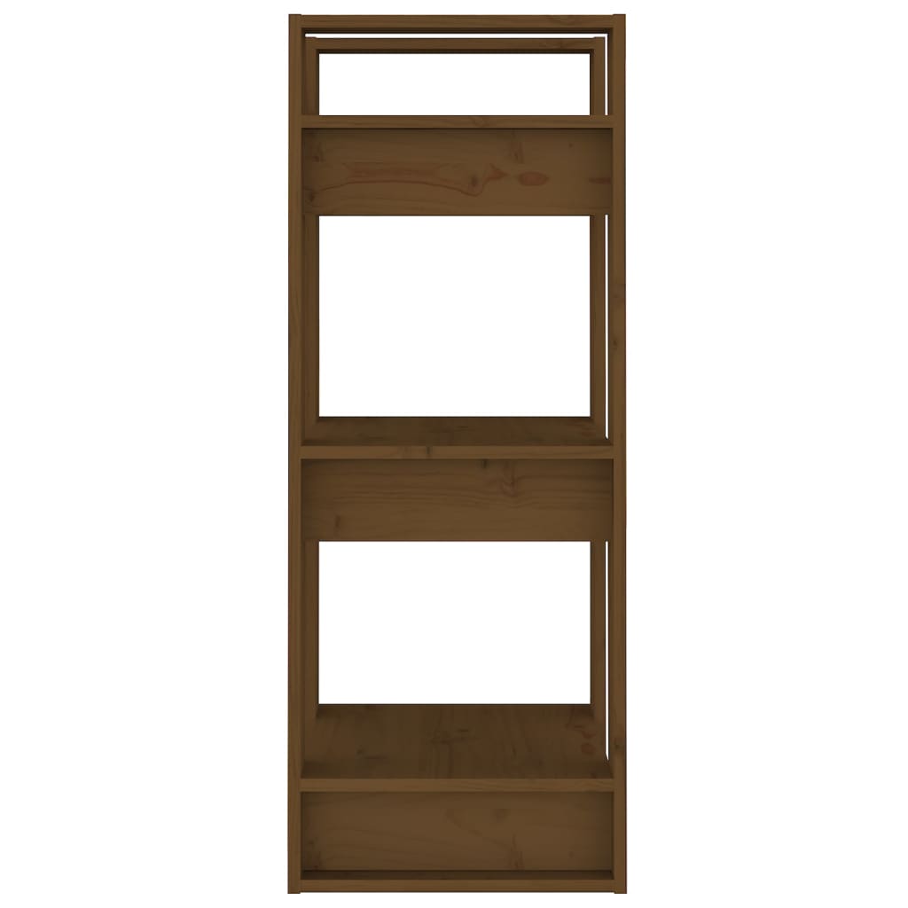 vidaXL Bücherregal/Raumteiler Honigbraun 41x35x91 cm Massivholz