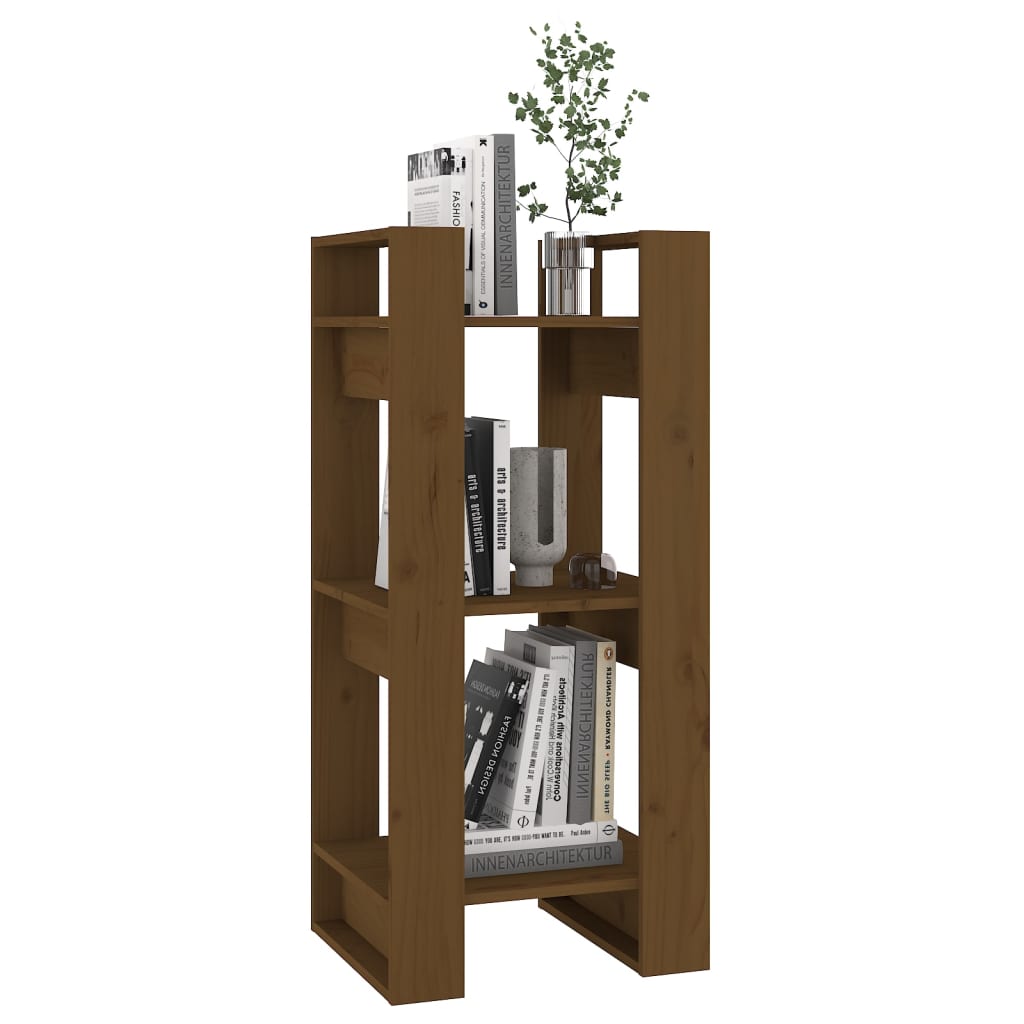 vidaXL Bücherregal/Raumteiler Honigbraun 41x35x91 cm Massivholz