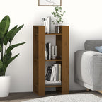 vidaXL Bücherregal/Raumteiler Honigbraun 41x35x91 cm Massivholz