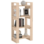 vidaXL Bücherregal/Raumteiler 60x35x125 cm Massivholz
