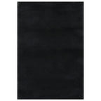 vidaXL Teppich Waschbar Flauschig Kurzflor 160x230 Rutschfest Schwarz