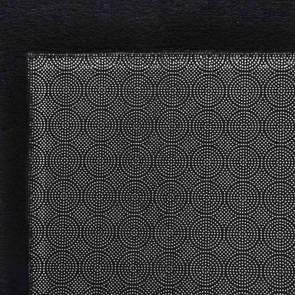 vidaXL Teppich Waschbar Flauschig Kurzflor 160x230 Rutschfest Schwarz
