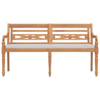 vidaXL Batavia-Bank mit Kissen 150 cm Massivholz Teak