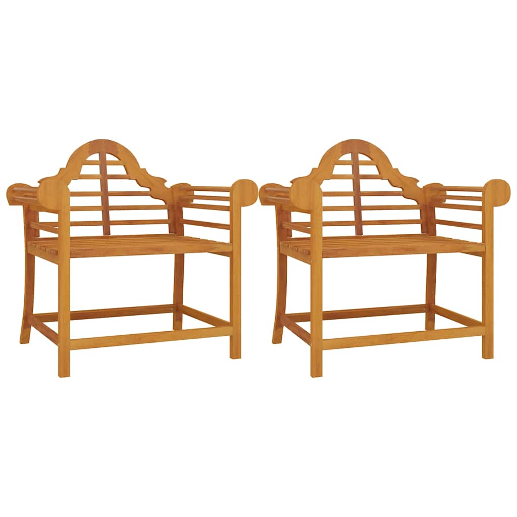 vidaXL Gartenstühle 2 Stk. 91x62x94 cm Massivholz Teak