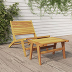 vidaXL Gartenstuhl mit Fußstütze Massivholz Teak