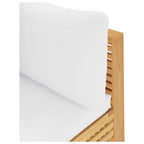 vidaXL Garten-Ecksofa mit Creme Kissen Massivholz Teak