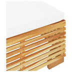 vidaXL Gartenhocker mit Creme Kissen Massivholz Teak