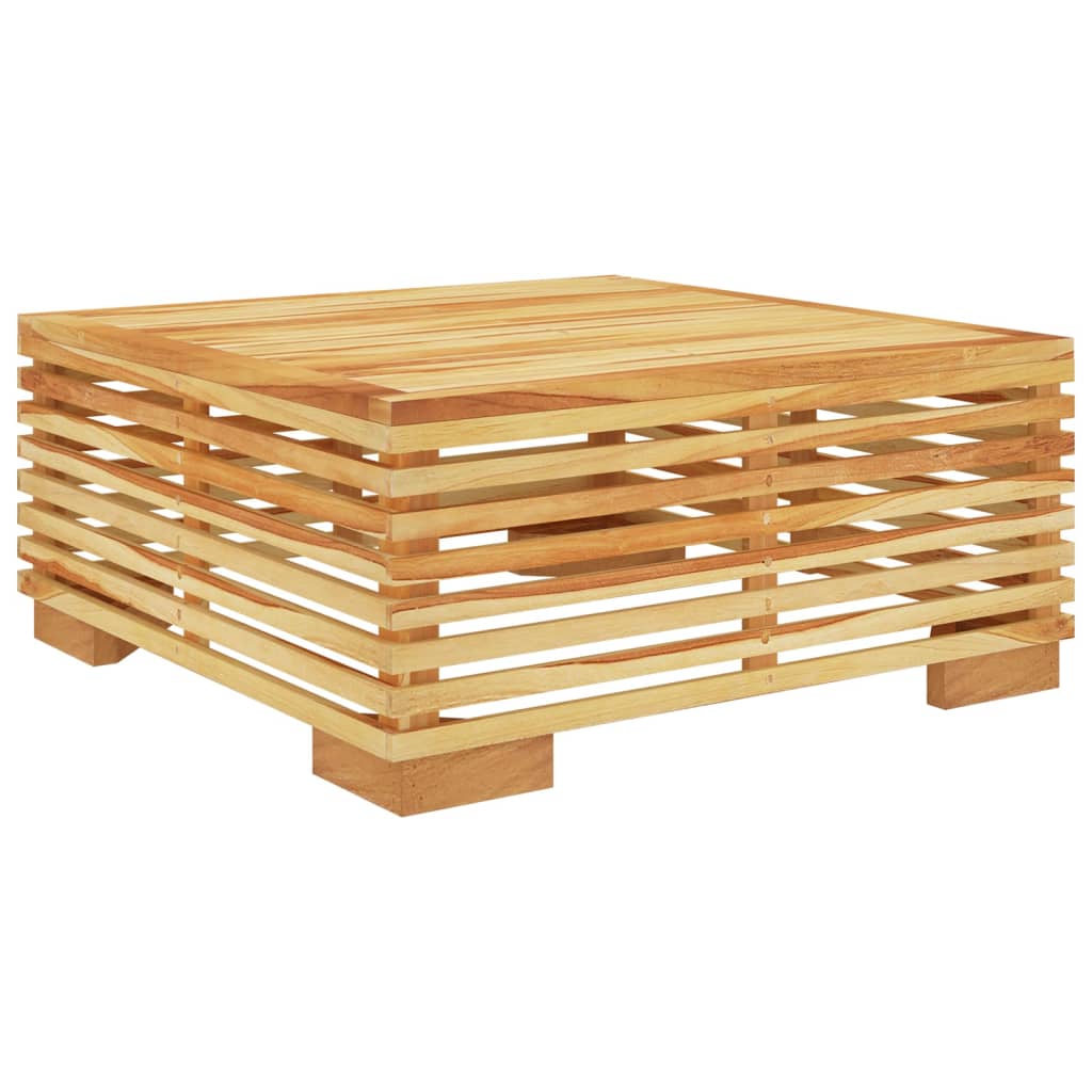 vidaXL Gartenhocker mit Creme Kissen Massivholz Teak