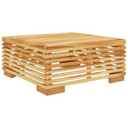 vidaXL Gartenhocker mit Creme Kissen Massivholz Teak