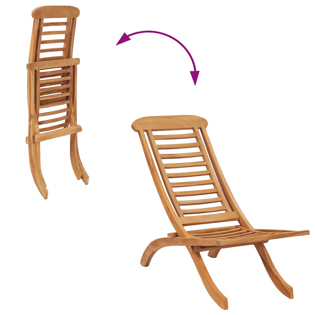 vidaXL Gartenstuhl Klappbar 50x90x69 cm Massivholz Teak
