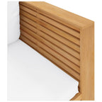 vidaXL Gartensessel mit Creme Kissen Massivholz Teak