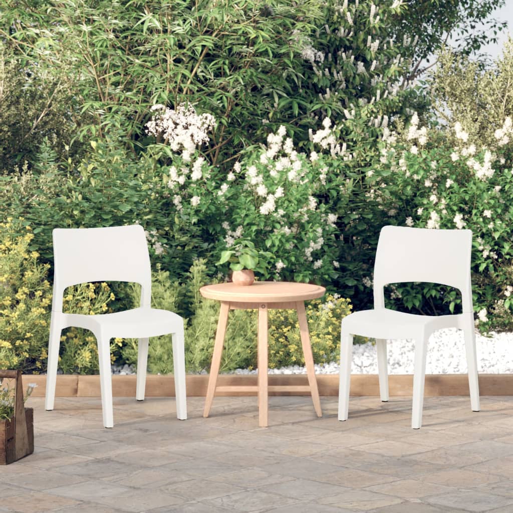 vidaXL Gartenstühle 2 Stk. Polypropylen Anthrazit
