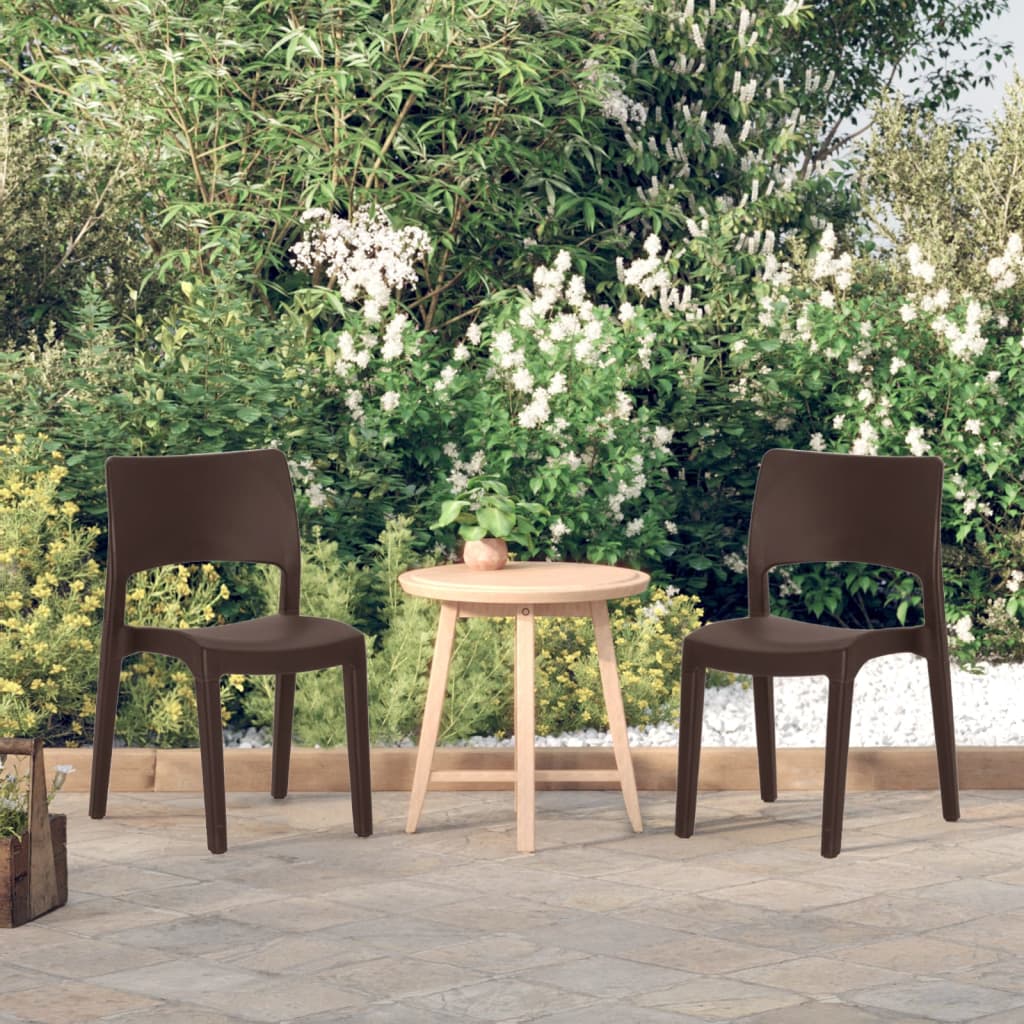 vidaXL Gartenstühle 2 Stk. Polypropylen Anthrazit