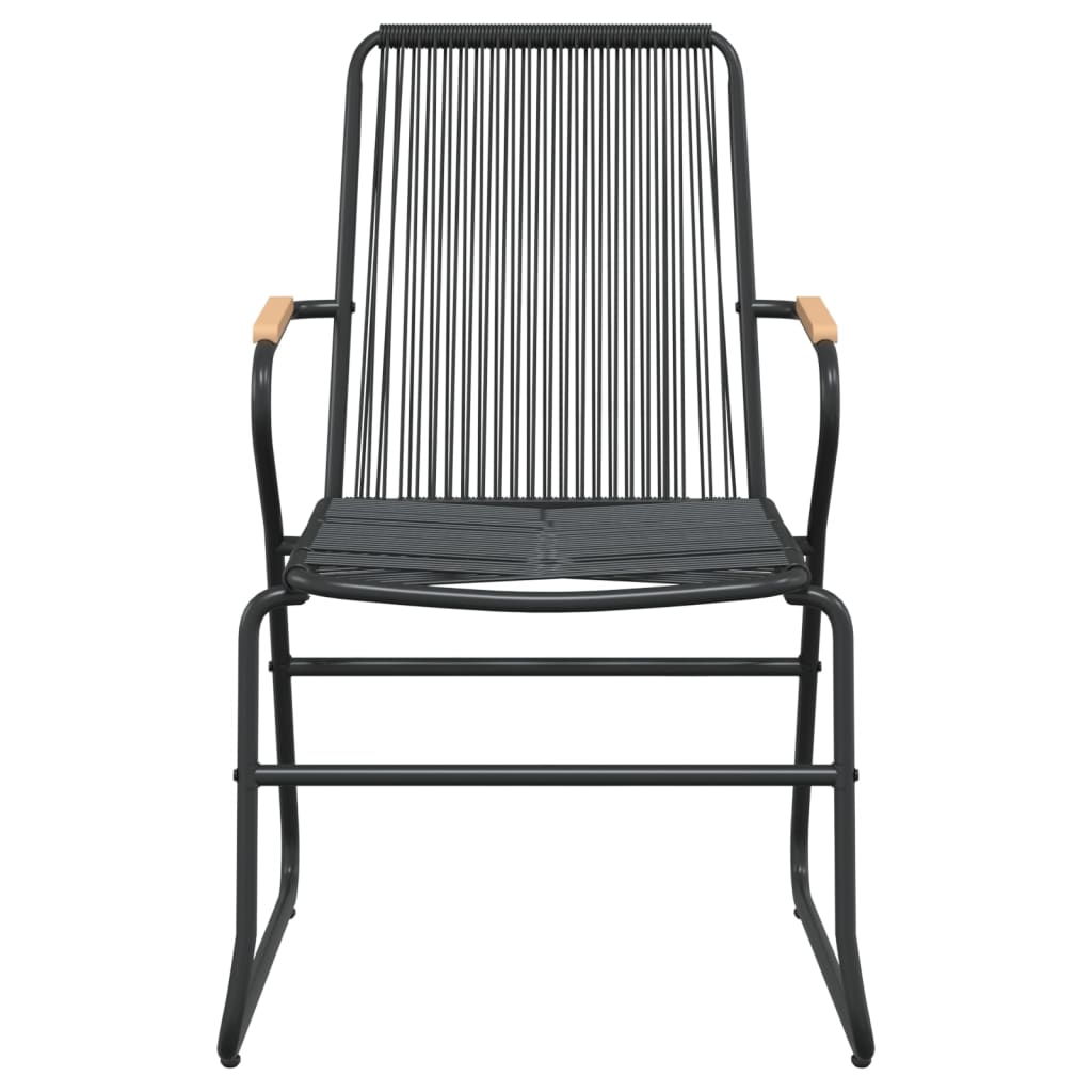 vidaXL 9-tlg. Garten-Essgruppe Schwarz PVC Rattan