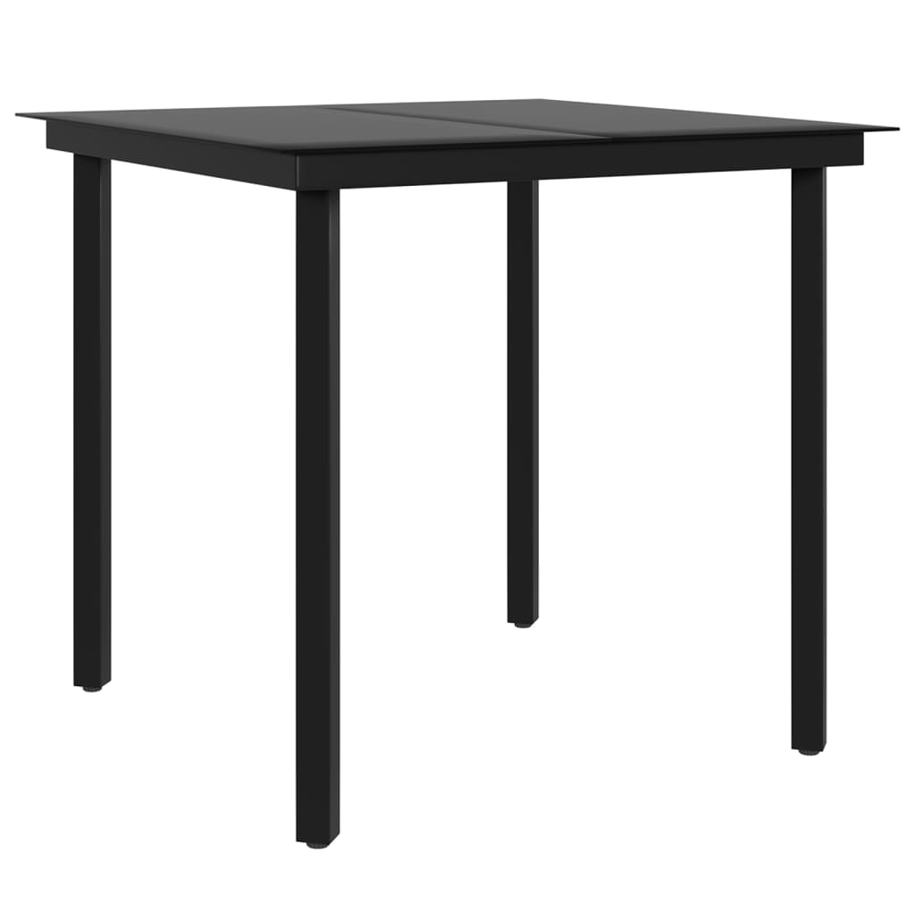 vidaXL 3-tlg. Garten-Essgruppe mit Kissen Grau und Schwarz