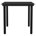 vidaXL 3-tlg. Garten-Essgruppe mit Auflagen Poly Rattan und Glas
