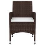 vidaXL 9-tlg. Garten-Essgruppe mit Auflagen Poly Rattan und Glas