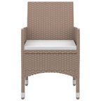 vidaXL 7-tlg. Garten-Essgruppe mit Kissen Poly Rattan und Glas