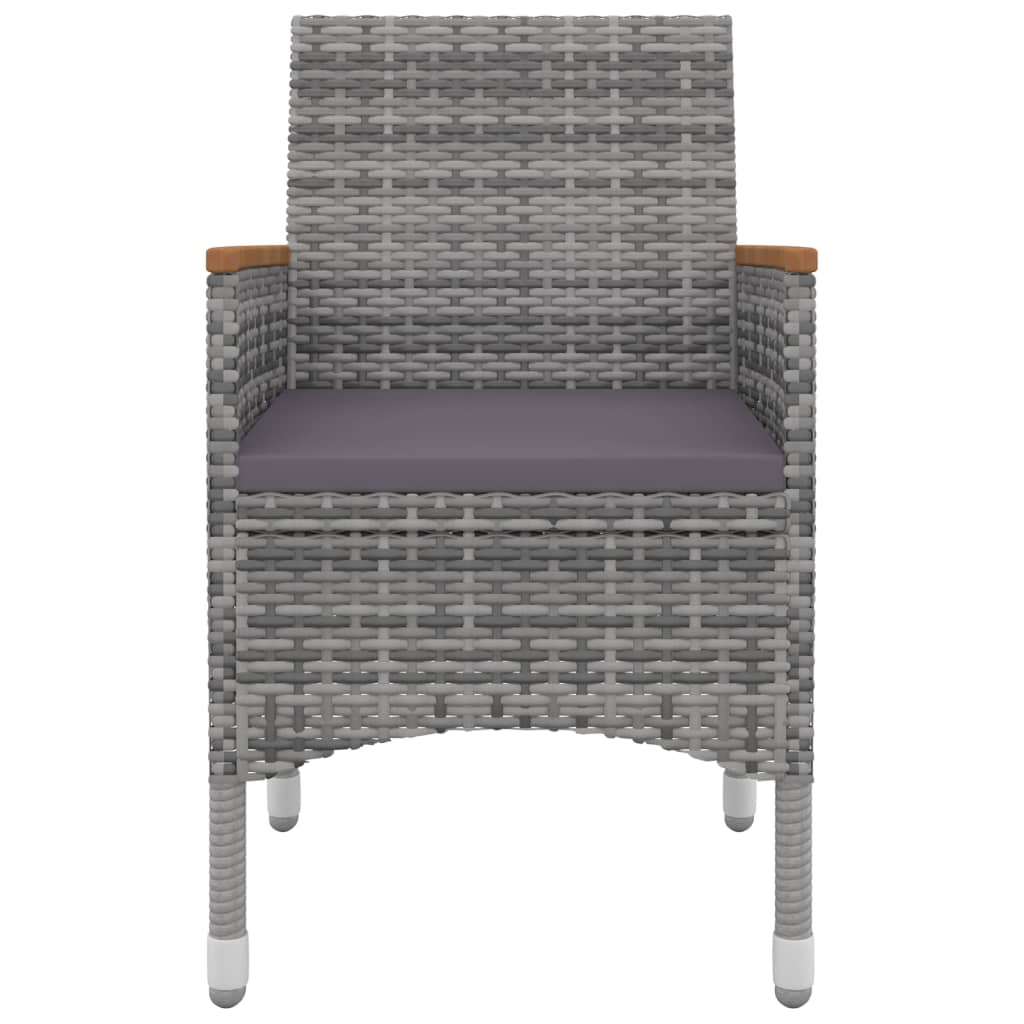 vidaXL 9-tlg. Garten-Essgruppe mit Kissen Poly Rattan und Glas