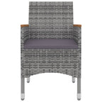 vidaXL 9-tlg. Garten-Essgruppe mit Kissen Poly Rattan und Glas