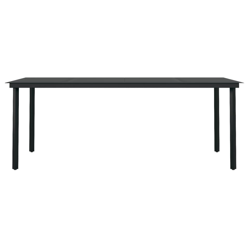 vidaXL 9-tlg. Garten-Essgruppe mit Kissen Poly Rattan und Glas
