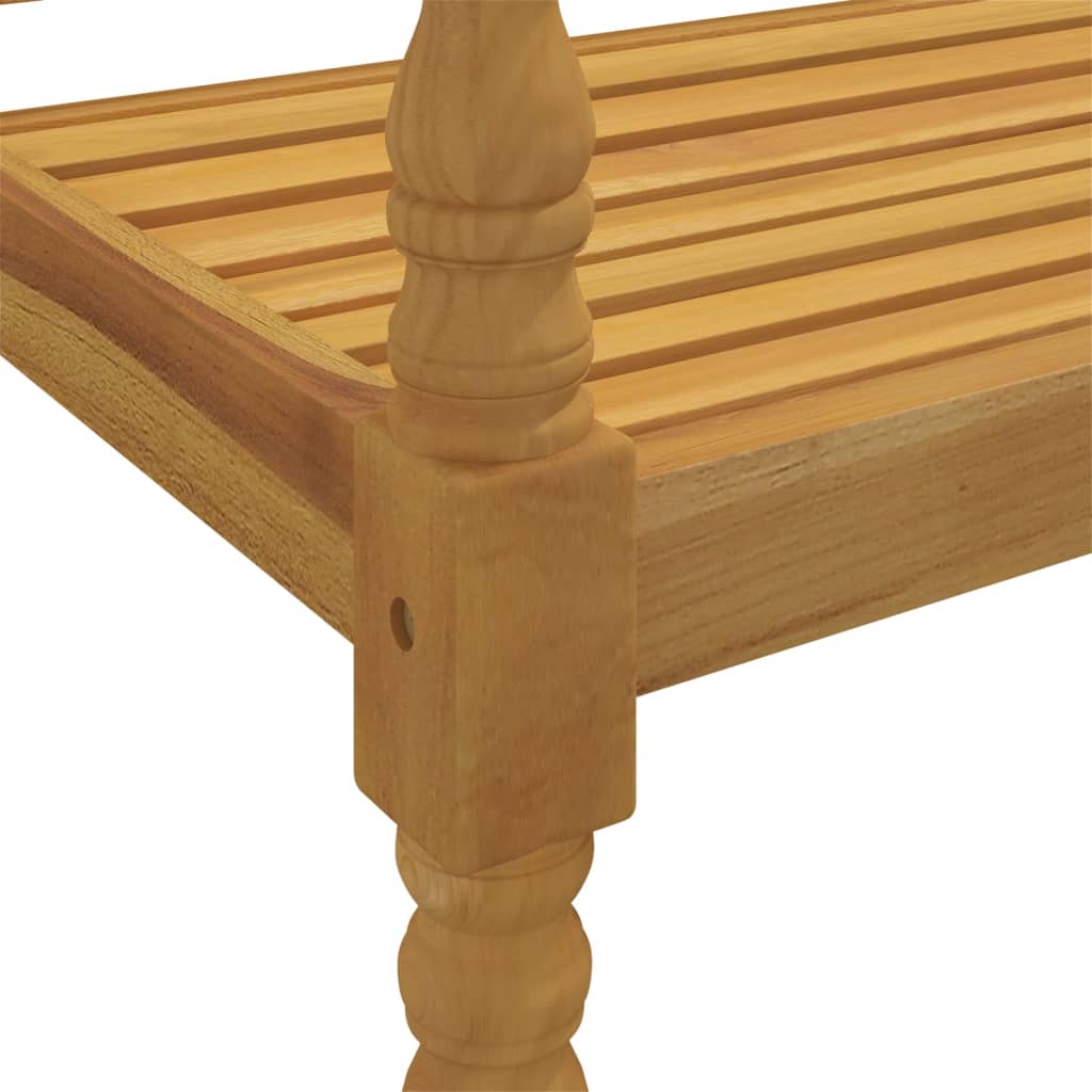 vidaXL Batavia-Bank mit Anthrazit Kissen 150 cm Massivholz Teak