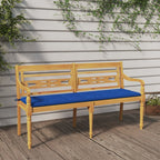 vidaXL Batavia-Bank mit Königsblauem Kissen 150 cm Massivholz Teak