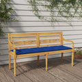 vidaXL Batavia-Bank mit Blauem Kissen 150 cm Massivholz Teak