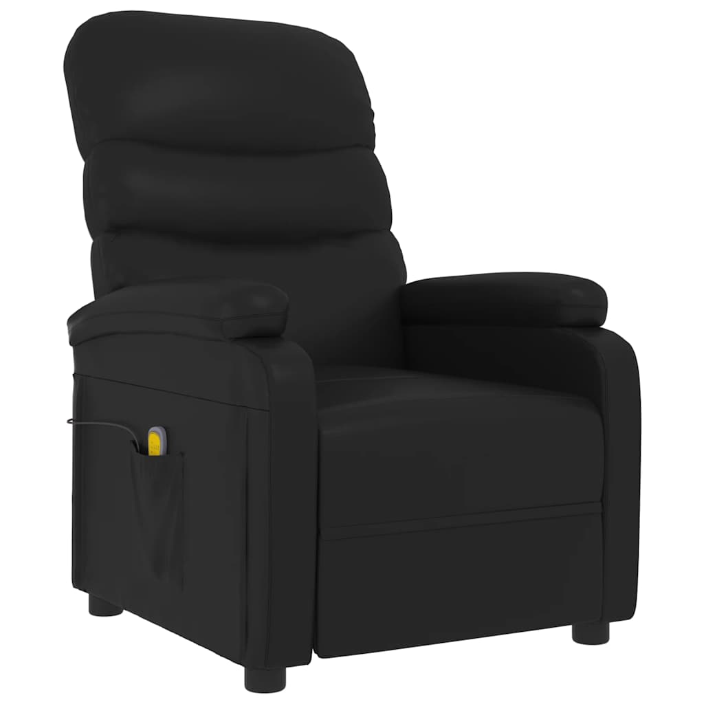 vidaXL Massagesessel Schwarz Kunstleder