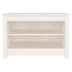 vidaXL Schuhbank Weiß 70x38x45,5 cm Massivholz Kiefer