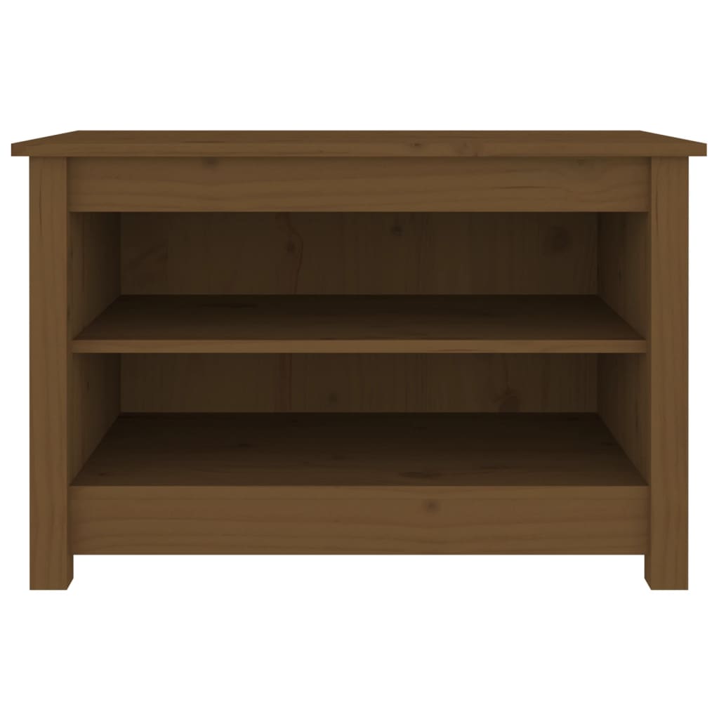 vidaXL Schuhbank Honigbraun 70x38x45,5 cm Massivholz Kiefer