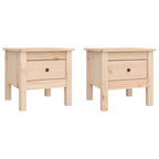 vidaXL Beistelltische 2 Stk. 40x40x39 cm Massivholz Kiefer