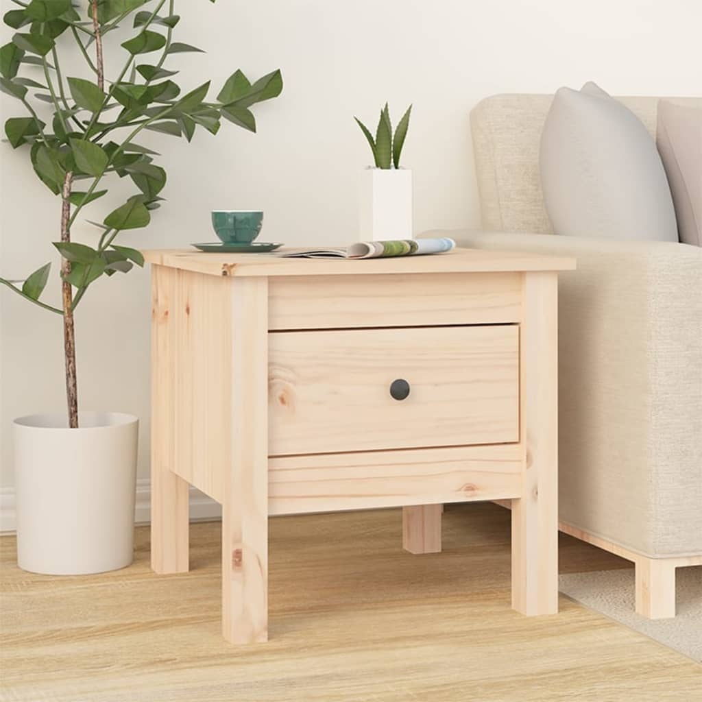 vidaXL Beistelltische 2 Stk. 40x40x39 cm Massivholz Kiefer