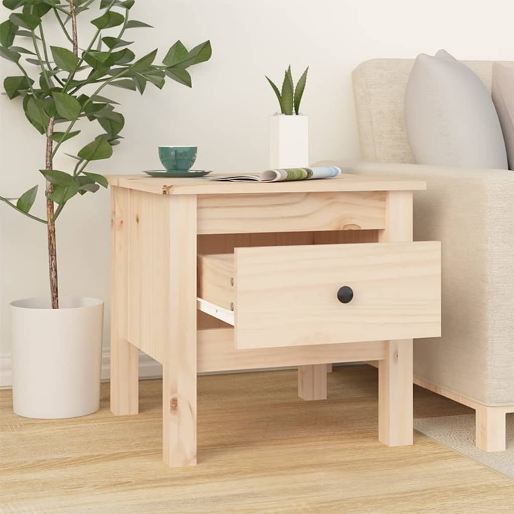 vidaXL Beistelltische 2 Stk. 40x40x39 cm Massivholz Kiefer