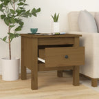 vidaXL Beistelltische 2 Stk. Honigbraun 40x40x39 cm Massivholz Kiefer