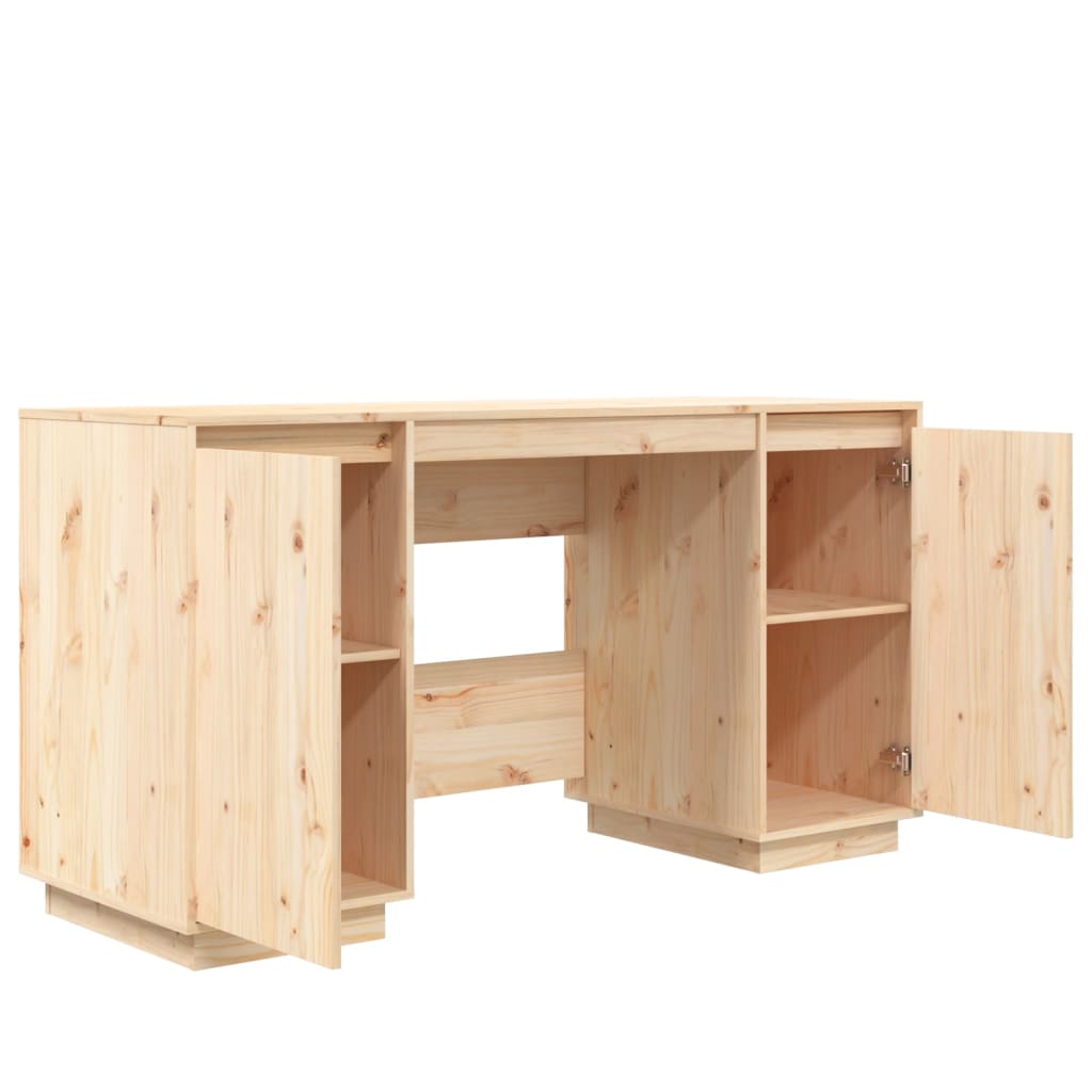 vidaXL Schreibtisch 140x50x75 cm Massivholz Kiefer