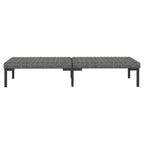 vidaXL 5-tlg. Garten-Lounge-Set mit Kissen Poly Rattan Dunkelgrau