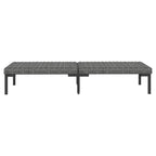 vidaXL 9-tlg. Garten-Lounge-Set mit Kissen Poly Rattan Dunkelgrau