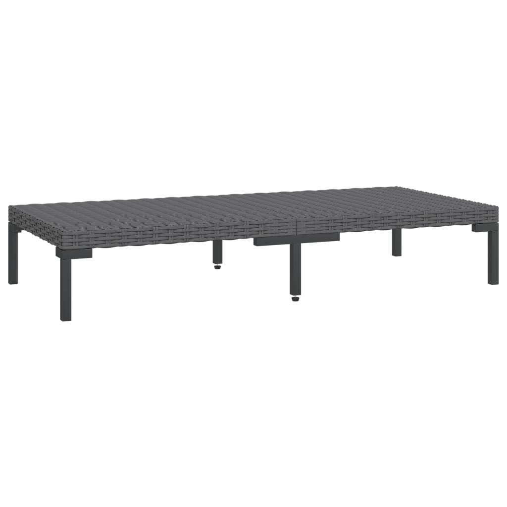 vidaXL 13-tlg. Garten-Lounge-Set mit Kissen Poly Rattan Dunkelgrau