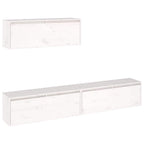 vidaXL 3-teiliges TV-Schrank-Set Weißes Massivholz Kiefer