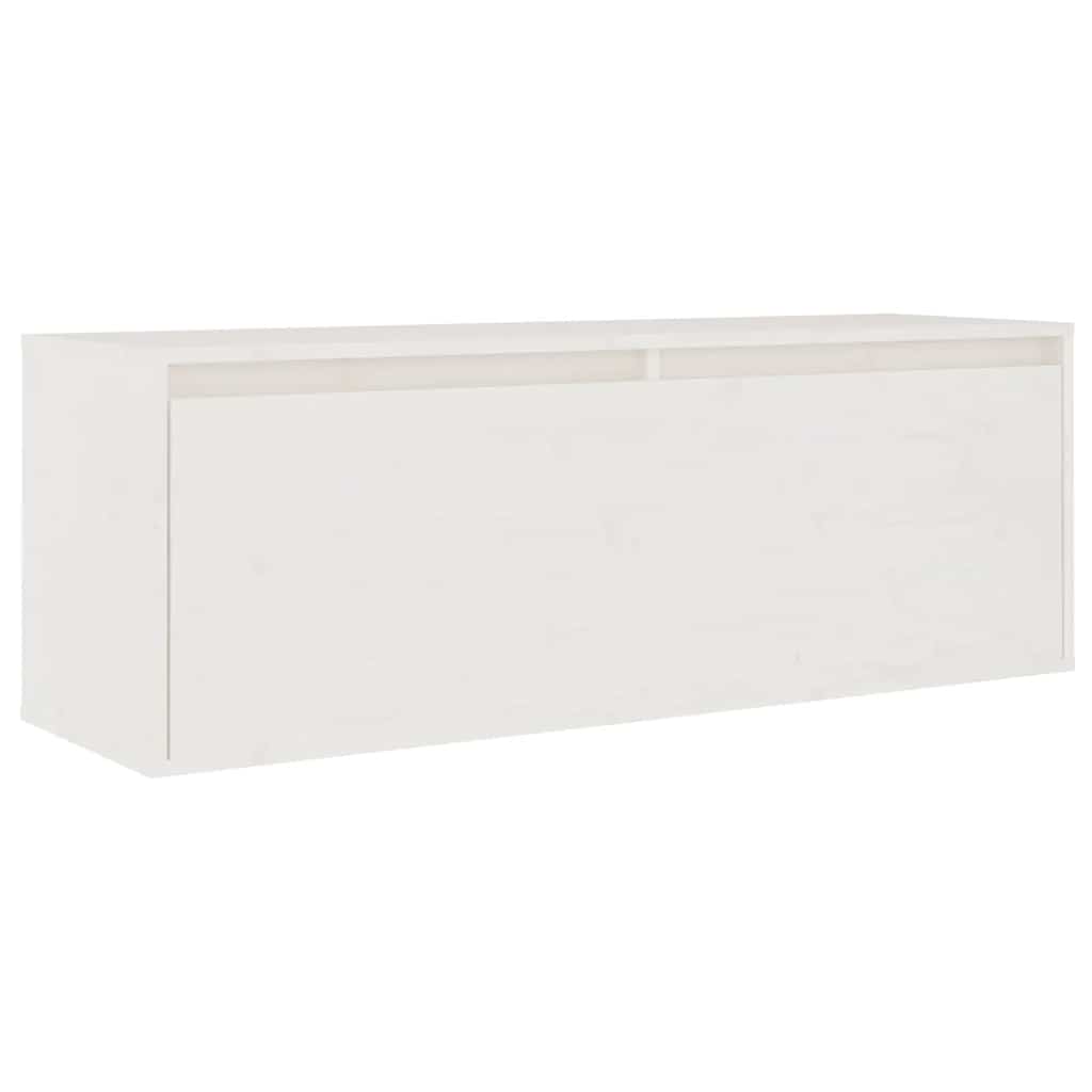vidaXL 3-teiliges TV-Schrank-Set Weißes Massivholz Kiefer