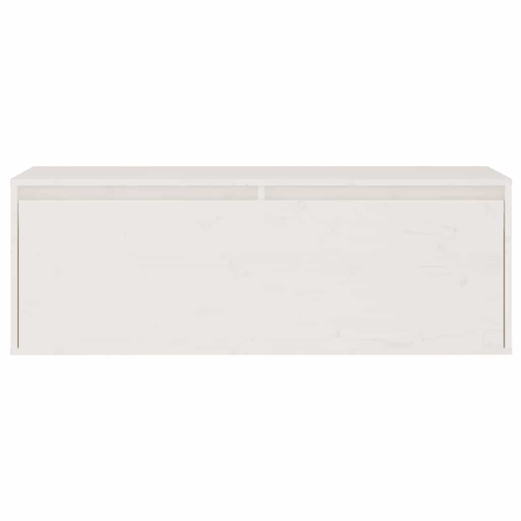 vidaXL 3-teiliges TV-Schrank-Set Weißes Massivholz Kiefer
