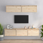 vidaXL 5-teiliges TV-Schrank-Set Massivholz Kiefer