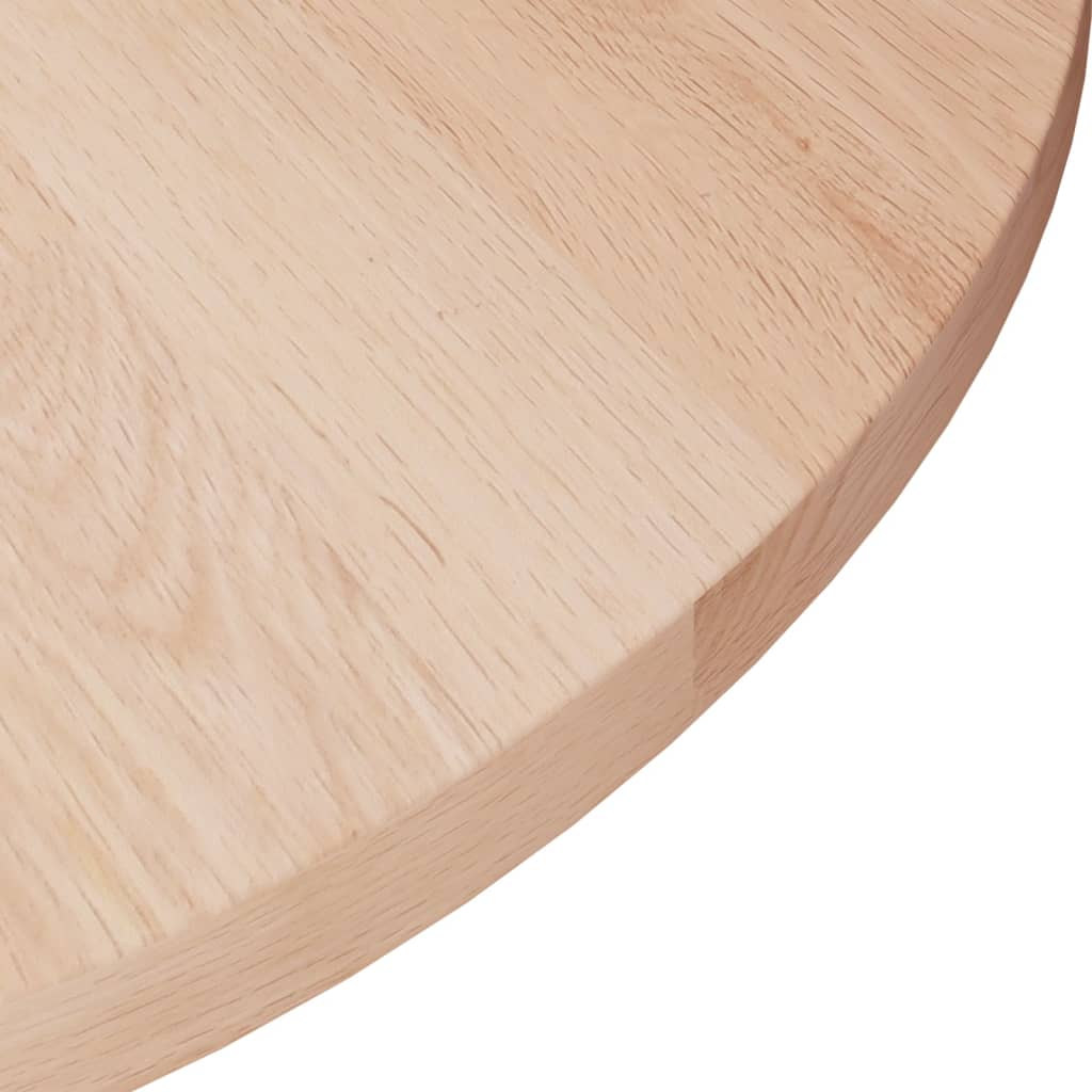 vidaXL Runde Tischplatte Ø30x1,5 cm Unbehandeltes Massivholz Eiche