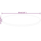 vidaXL Runde Tischplatte Ø30x1,5 cm Unbehandeltes Massivholz Eiche