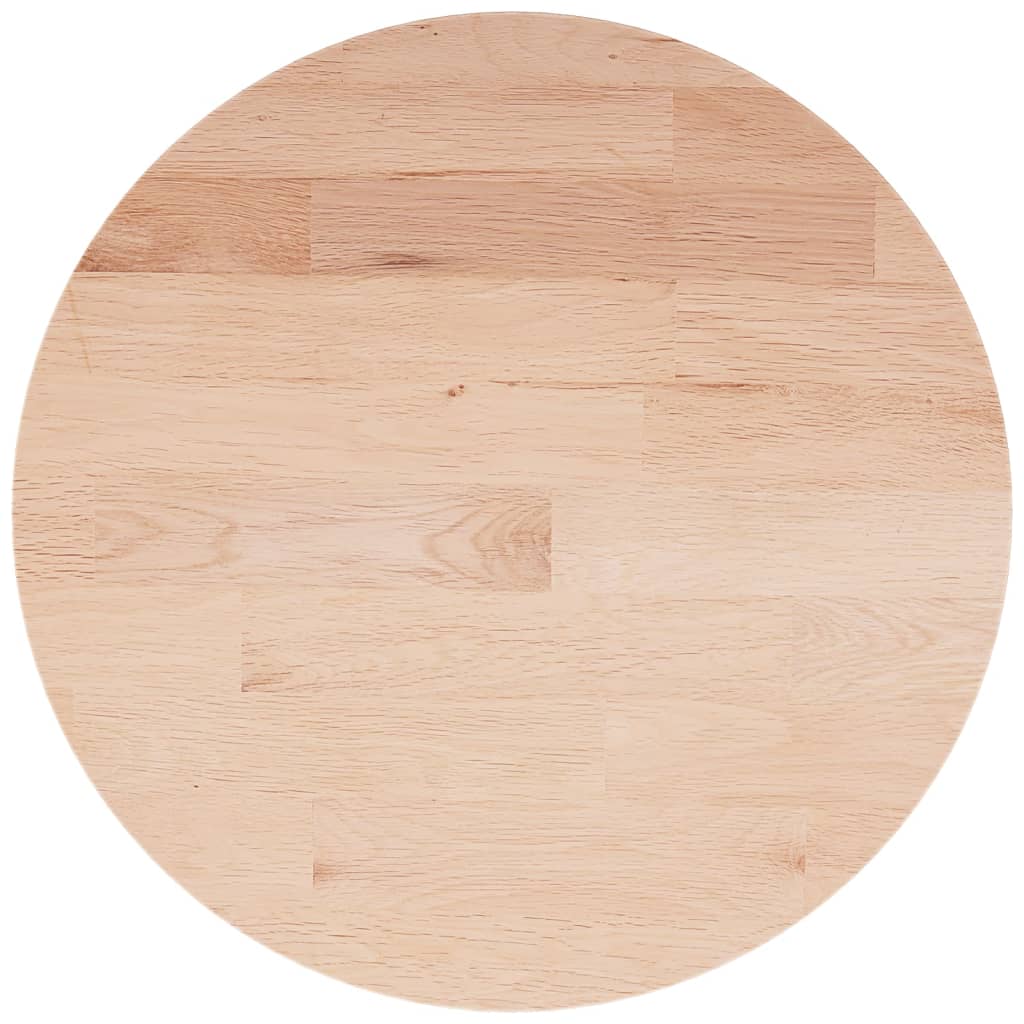 vidaXL Runde Tischplatte Ø30x1,5 cm Unbehandeltes Massivholz Eiche
