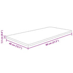 vidaXL Waschtischplatte Hellbraun 80x40x1,5 cm Massivholz Behandelt