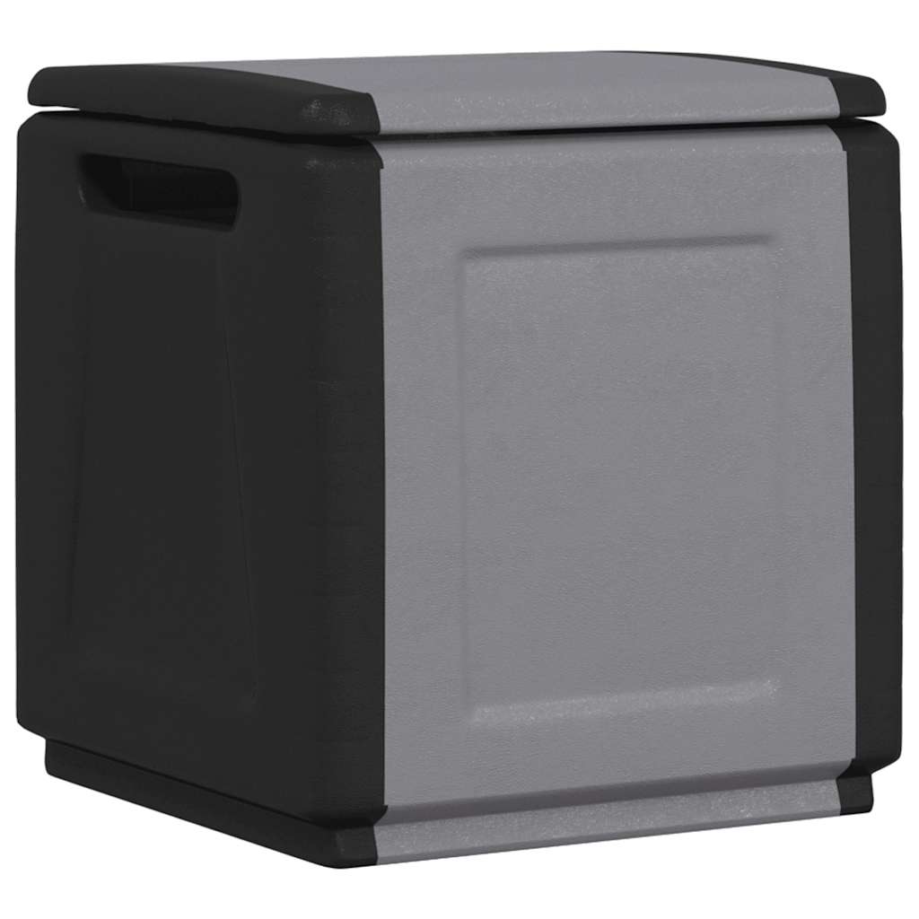 vidaXL Garten-Aufbewahrungsbox 54x53x57 cm 130 L Dunkelgrau Schwarz