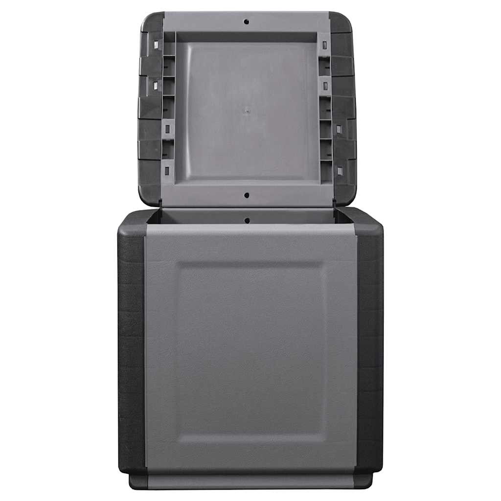 vidaXL Garten-Aufbewahrungsbox 54x53x57 cm 130 L Dunkelgrau Schwarz