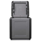 vidaXL Garten-Aufbewahrungsbox 54x53x57 cm 130 L Dunkelgrau Schwarz